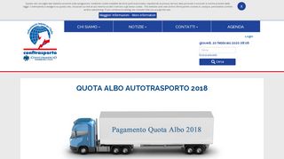 
                            10. News: QUOTA ALBO AUTOTRASPORTO 2018 - Conftrasporto
