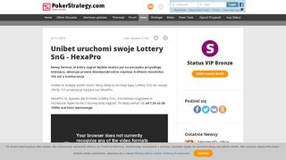 
                            11. News: Unibet uruchomi swoje Lottery SnG - HexaPro