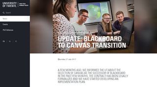 
                            5. News | Update: Blackboard to Canvas transition | University of ...