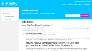 
                            13. News: Your WelTec/Moodle password - Weltec Moodle 2