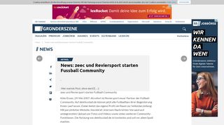 
                            11. News: zeec und Reviersport starten Fussball Community | Gründerszene