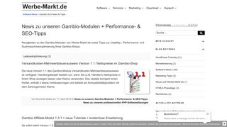 
                            10. News zu Gambio GX3 Modulen sowie SEO- & Performance-Tipps
