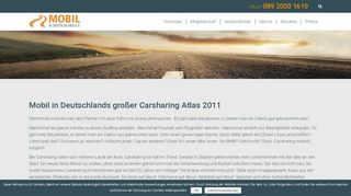 
                            9. Newsartikel »Mobil in Deutschlands großer Carsharing Atlas 2011«