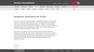 
                            13. Newsgroups: Usenet-Server der TU Graz: TU Graz - ZID