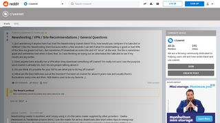 
                            8. Newshosting / VPN / Site Recommendations / General Questions ...