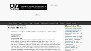 
                            11. Newsify RSS Reader | AppleVis
