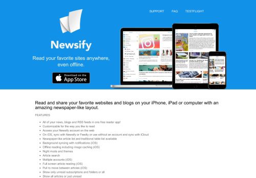 
                            3. Newsify: Your News, Blog and RSS Feed Reader - Home