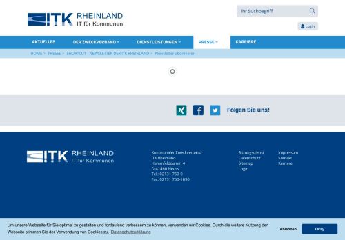 
                            10. Newsletter abonnieren: ITK Rheinland