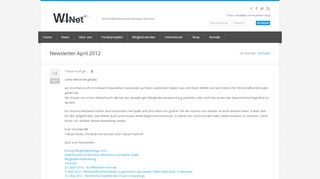 
                            7. Newsletter April 2012 - WINet Wirtschaftsinformatik Netzwerk Münster eV