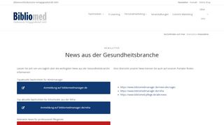 
                            9. Newsletter – Bibliomed Medizinische Verlagsgesellschaft mbH