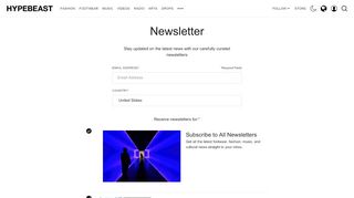 
                            6. Newsletter | HYPEBEAST. Driving Culture Forward