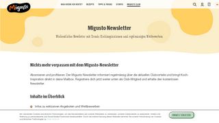 
                            8. Newsletter | Migusto