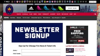 
                            8. Newsletter Sign-Up | Chicago Fire