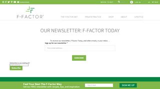 
                            6. Newsletter Sign-up | F-Factor
