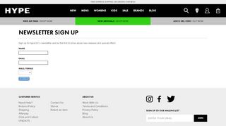 
                            10. Newsletter Sign Up | Hype DC