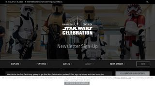 
                            5. Newsletter Sign-Up - Star Wars Celebration