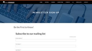 
                            9. Newsletter Sign-Up - TRITECH FORENSICS TRAINING