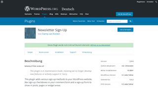 
                            9. Newsletter Sign-Up | WordPress.org