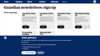 
                            1. Newsletter sign-ups | Info | The Guardian