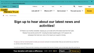 
                            11. Newsletter Signup - Cystic Fibrosis Trust