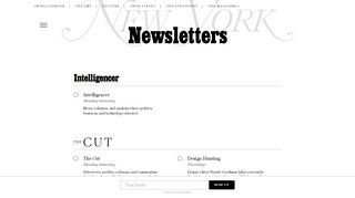 
                            13. Newsletter Signup - New York Magazine