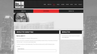 
                            6. Newsletter Signup - The New Madrids
