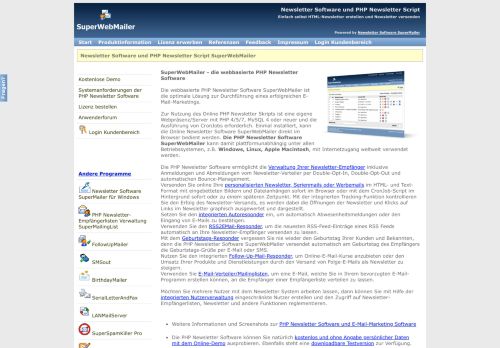 
                            11. Newsletter Software SuperWebMailer zum Newsletter erstellen und ...