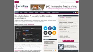 
                            3. NewsWhip Spike: A powerful tool to monitor news sources | Media news