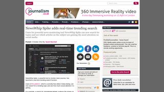 
                            4. NewsWhip Spike adds real-time trending search | Media news