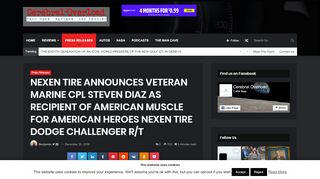 
                            11. NEXEN TIRE ANNOUNCES VETERAN MARINE CPL STEVEN DIAZ ...