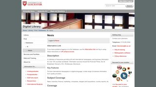 
                            8. Nexis — University of Leicester