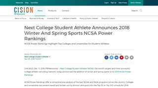 
                            10. Next College Student Athlete Announces 2018 Winter And Spring ...