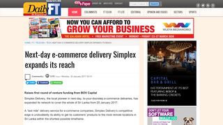 
                            7. Next-day e-commerce delivery Simplex expands its reach | FT Online