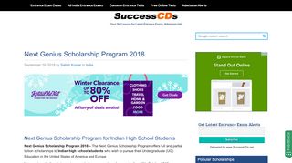 
                            2. Next Genius Scholarship Program 2018 - Entrance Exam