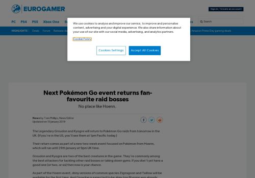 
                            5. Next Pokémon Go event returns fan-favourite raid bosses • Eurogamer ...