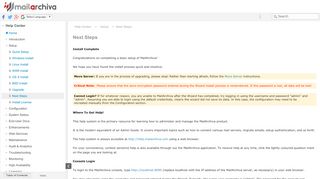 
                            5. Next Steps - MailArchiva Online Help
