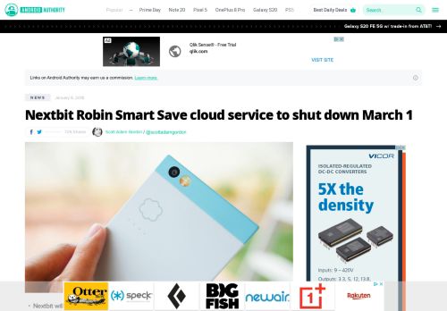 
                            8. Nextbit Robin Smart Save cloud service to shut down March 1