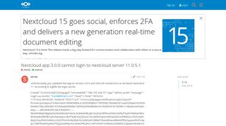 
                            3. Nextcloud app 3.0.0 cannot login to nextcloud server 11.0.5.1 ...
