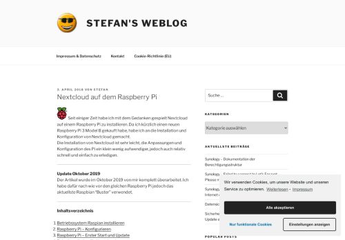 
                            13. Nextcloud auf dem Raspberry Pi – Stefan's Weblog