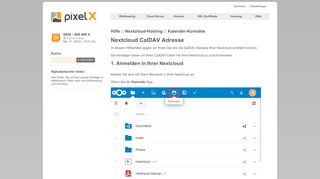 
                            1. Nextcloud CalDAV Adresse | Hilfe | PixelX