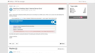 
                            10. NextCloud desktop client: Internal Server Error / General / FileRun ...