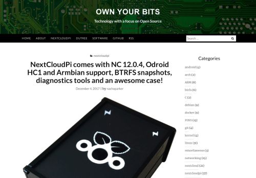 
                            12. NextCloudPi comes with NC 12.0.4, Odroid HC1 and Armbian support ...