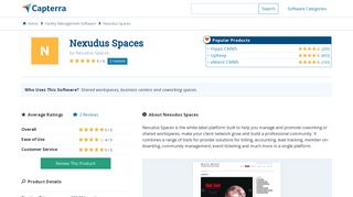 
                            9. Nexudus Spaces Reviews and Pricing - 2019 - Capterra