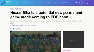 
                            10. Nexus Blitz is a potential new permanent game mode coming to PBE ...