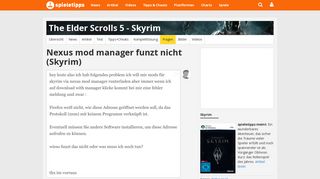 
                            12. Nexus mod manager funzt nicht: Skyrim - Spieletipps
