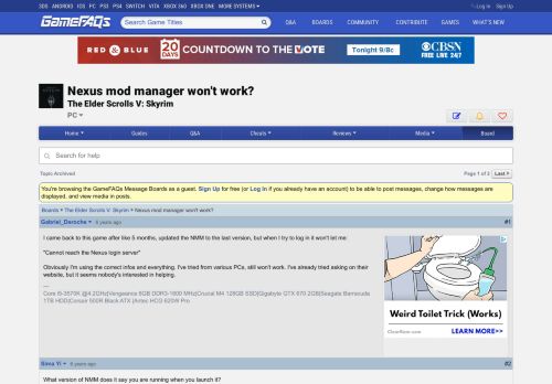 
                            3. Nexus mod manager won't work? - The Elder Scrolls V: Skyrim ...