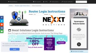 
                            9. Nexxt Solutions Login: How to Access the Router Settings ...