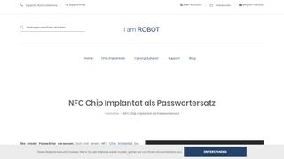 
                            9. NFC Chip Implantat als Passwortersatz - I am ROBOT - NFC ...