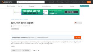 
                            11. NFC windows logon - Windows Forum - Spiceworks Community