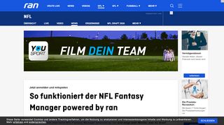 
                            3. NFL Fantasy Manager: So funktioniert das Spiel - Ran